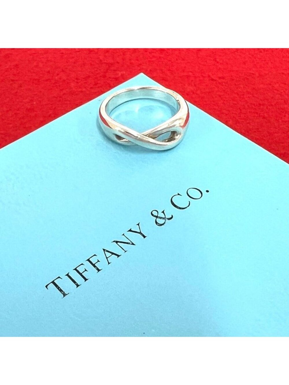 Tiffany & Co Vintage Infinity Ring 925 Sterling Silver